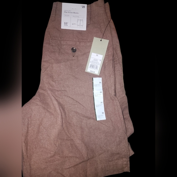 Mens Goodfellow & Co Flat Front Brown Size 28  Shorts 9in Inseam - Picture 2 of 4